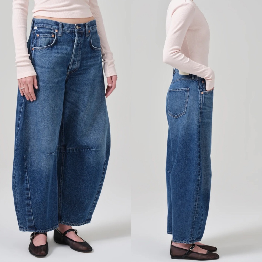 Citizens Of Humanity Blue Wide-Leg Jeans - Picture 3 of 8